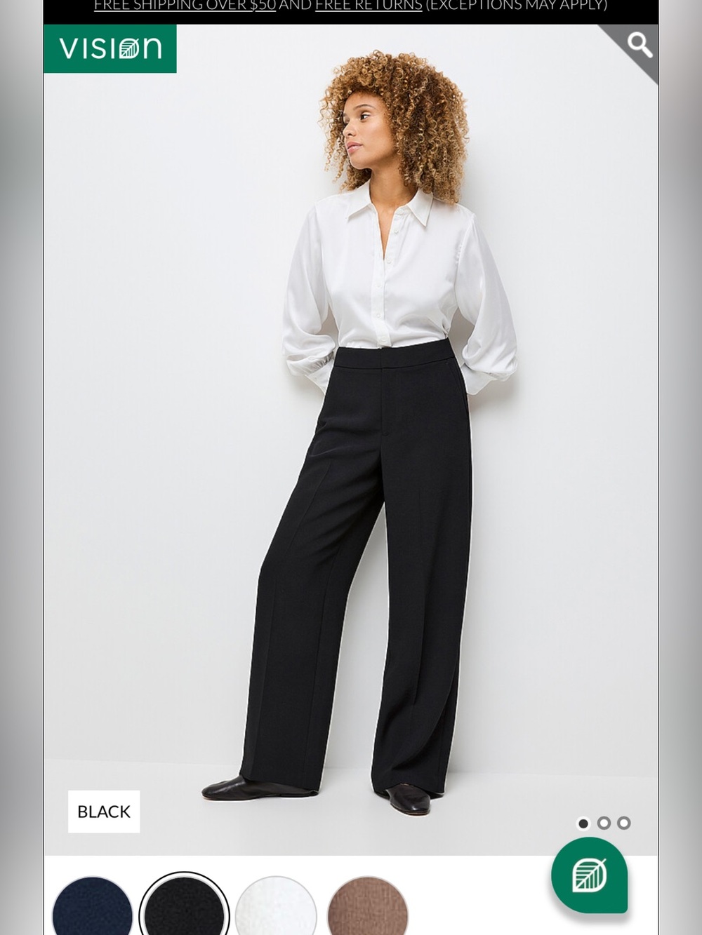 Simons Black Wide-Leg Women's pants contemporaine